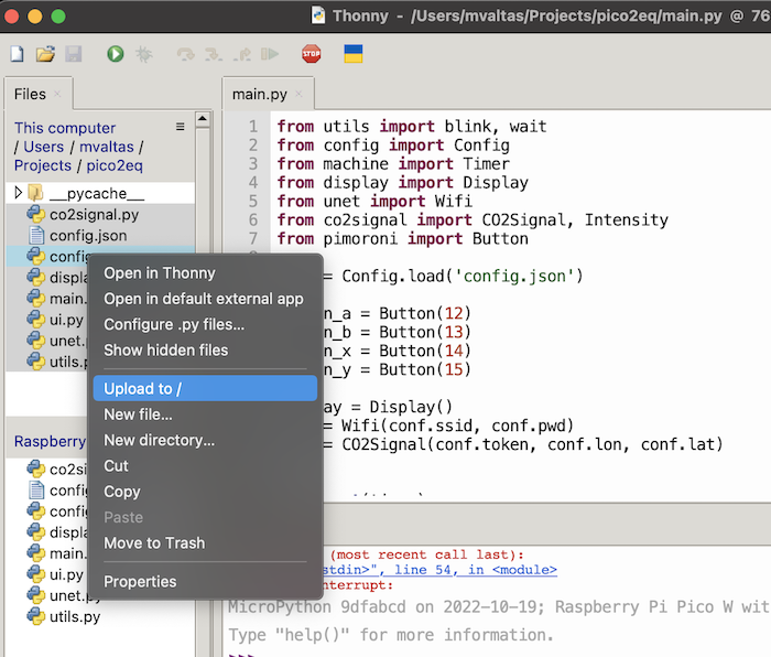 Thonny Upload